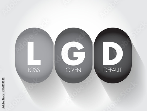Papier peint LGD - Loss Given Default is the share of an asset that is lost if a borrower def
