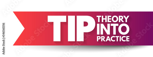 TIP - Theory Into Practice acronym, education concept background