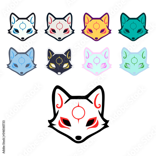 Set Fox Stickers Collection