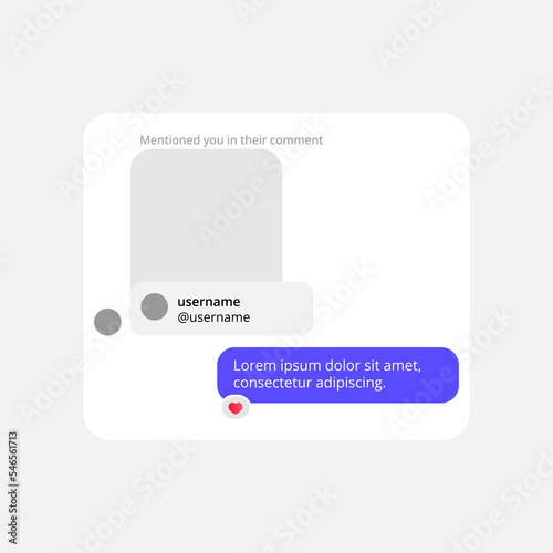 Chat layout for web application. Vector illustration.