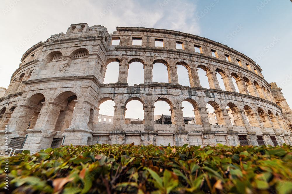 Obraz premium The Pula Arena, Roman amphitheater colosseum, Istria, Croatia