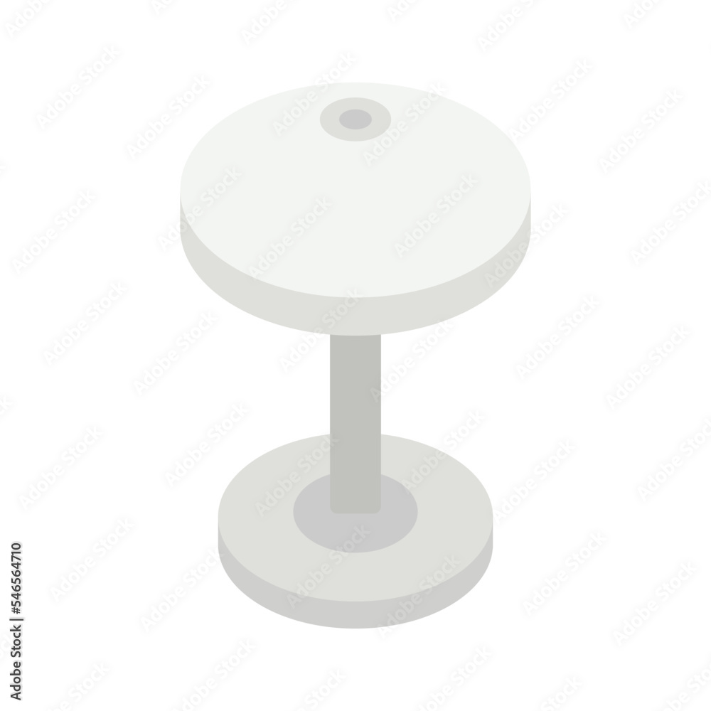 Round bar table vector flat design illustration isolated on white background. Round bar table vector flat design illustration isolated on white background.