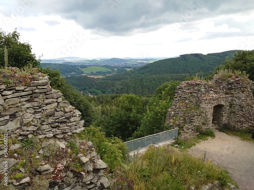 View from castle Tolštejn - Jiřetín pod Jedlovou, Czech Republic photo