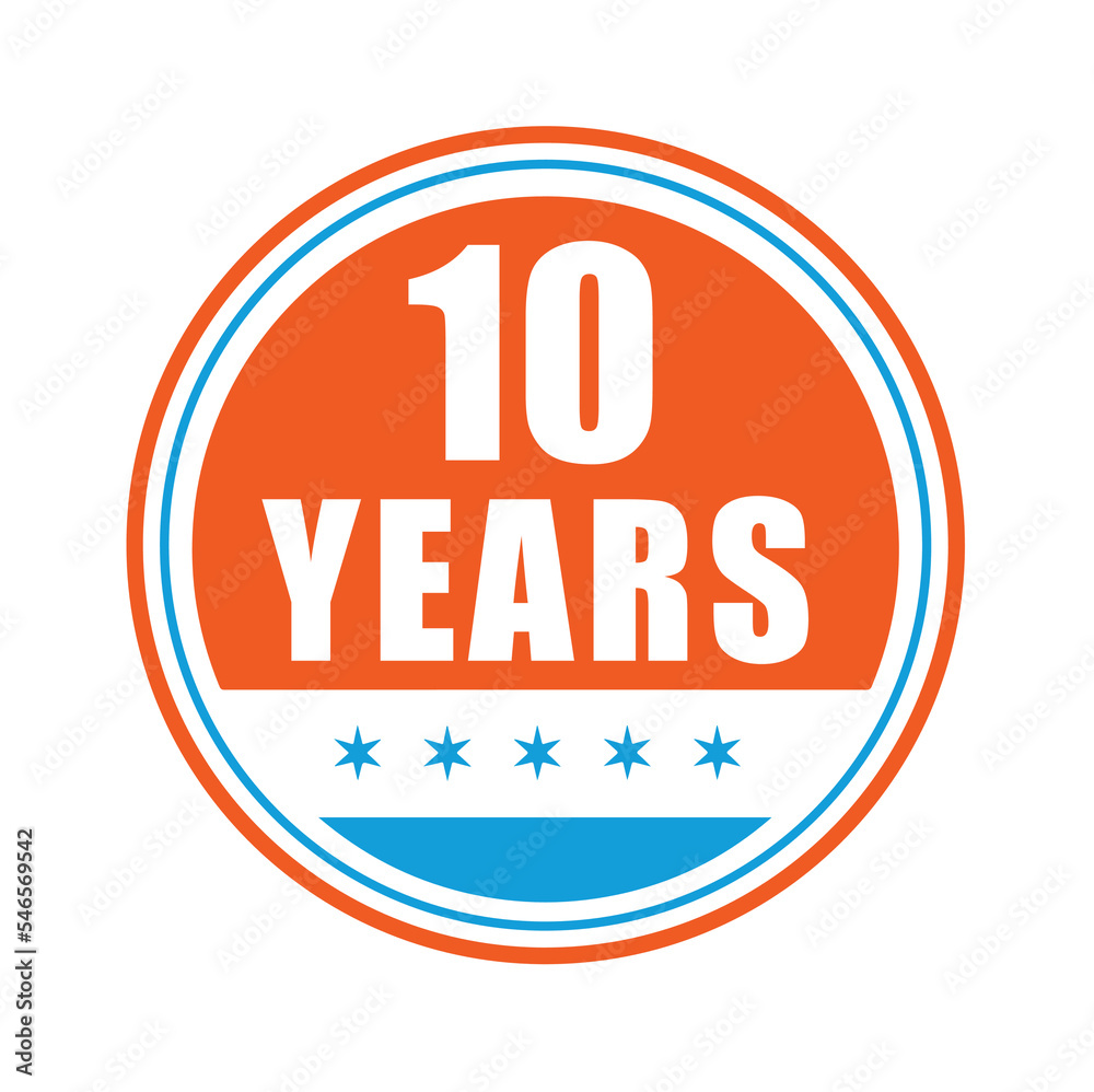10 Years Guaranty label Badge Icon Logo Eps Vector File 10 Years Guaranty label Badge Icon Logo Eps Vector File