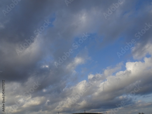 Blue Cloudy Sky Landscape Background