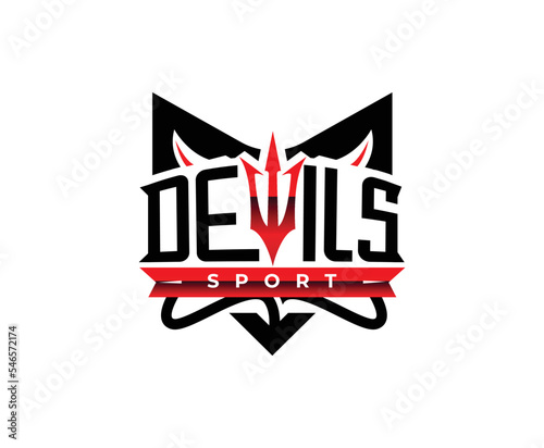 Devil Sport Team Logo Design Template