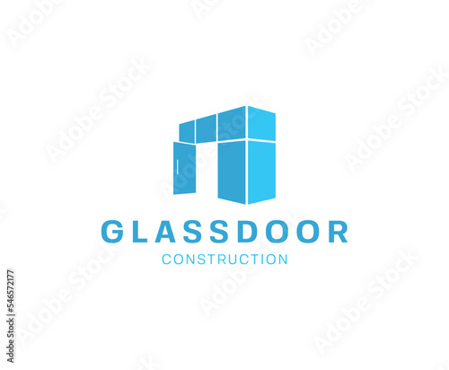 Glass Door Installation Business Logo Design template