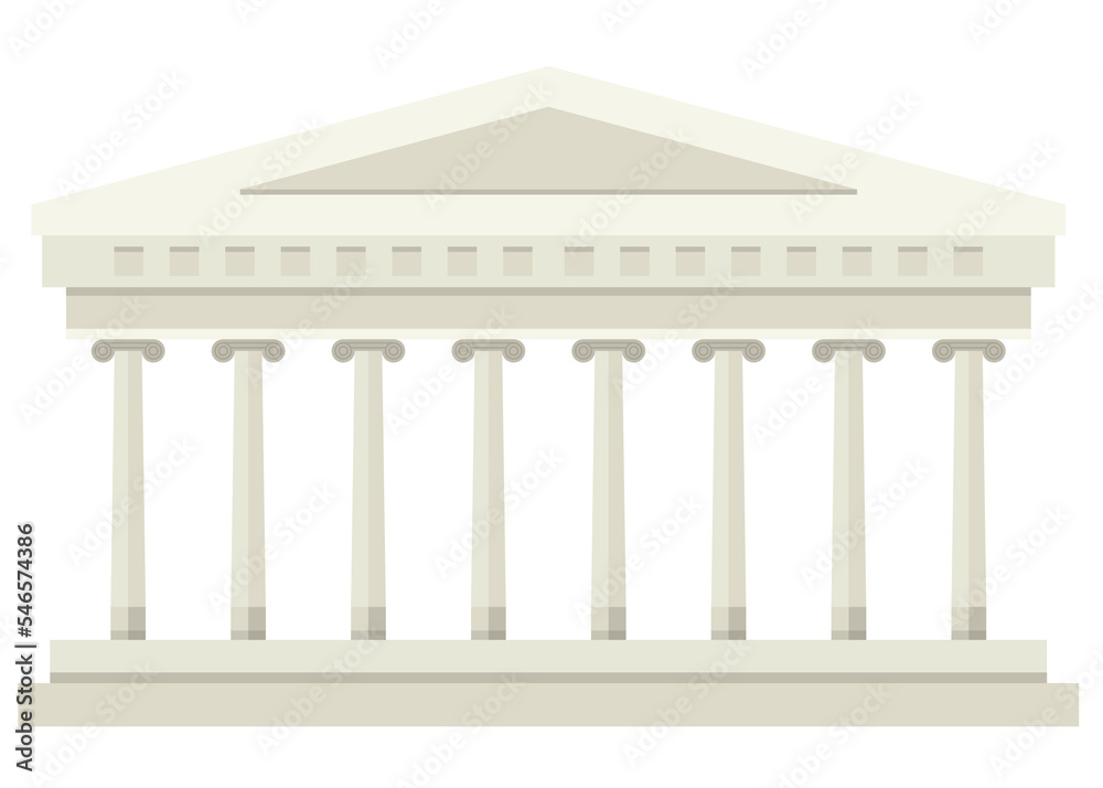 Fototapeta premium Parthenon flat design style object