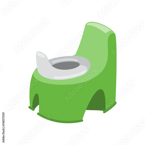 Toilet for babies vector illustration. Cartoon drawing of potty isolated on white background. Baby care, hygiene concept