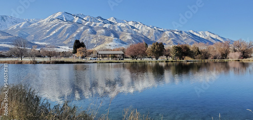 Mount Mendon and Wellsville Reservoir, Cache Valley Utah photo