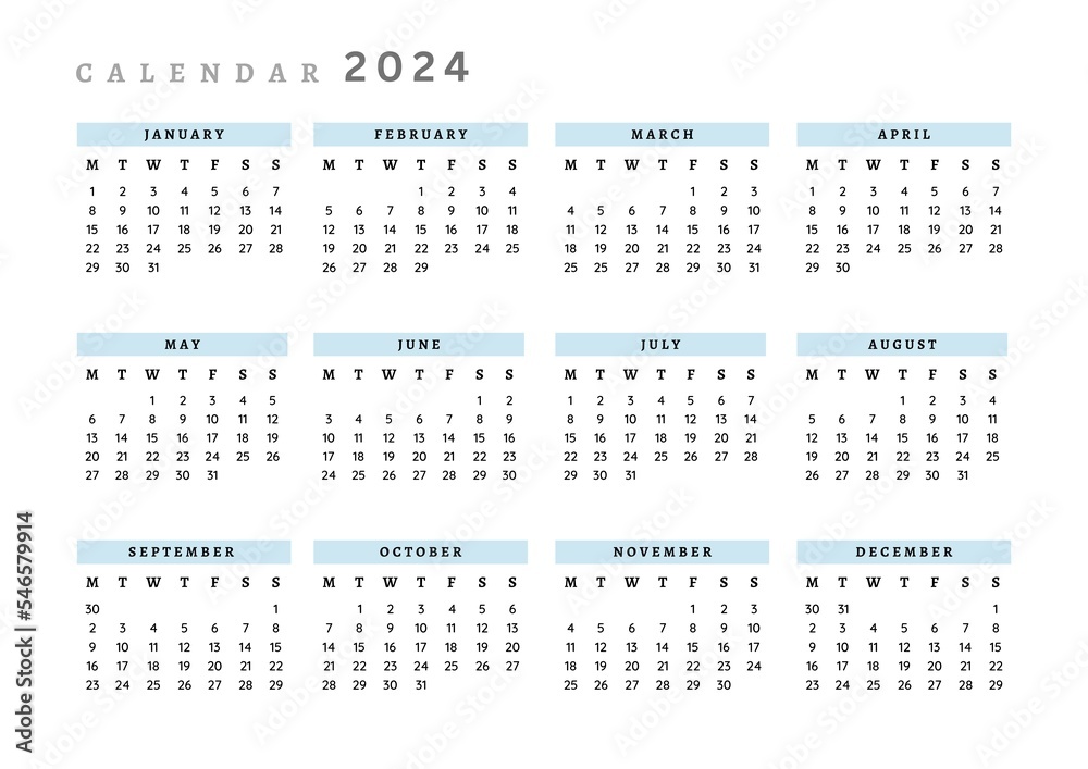 Landscape Size Calendat Templates 2024 Landscape Size Calendat Templates 2024
