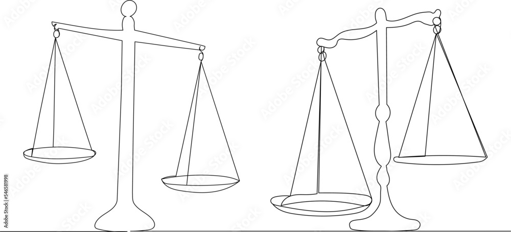 scales continuous line drawing, vector, sketch scales continuous line drawing, vector, sketch