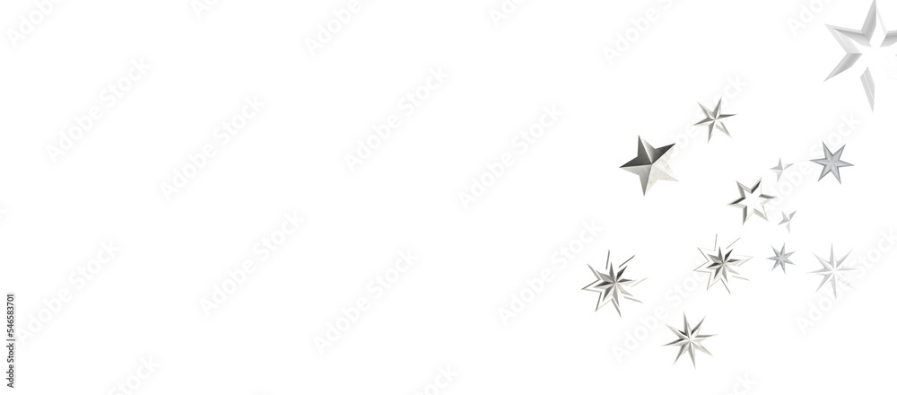 Obraz premium Banner with golden decoration. Festive border with falling glitter dust and stars.