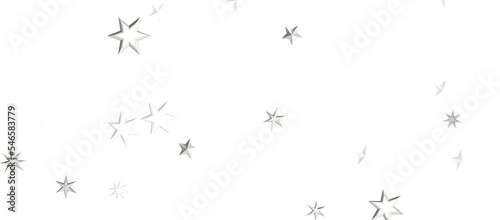 Banner with golden decoration. Festive border with falling glitter dust and stars.