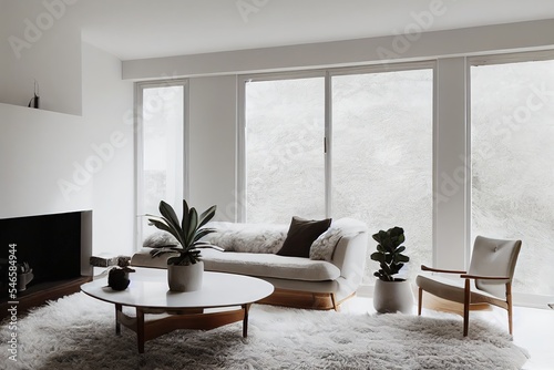 Modern Scandinavian home interior design characterized by an