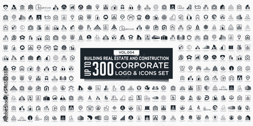 Set of Building, Real Estate, and Construction logo design inspiration.