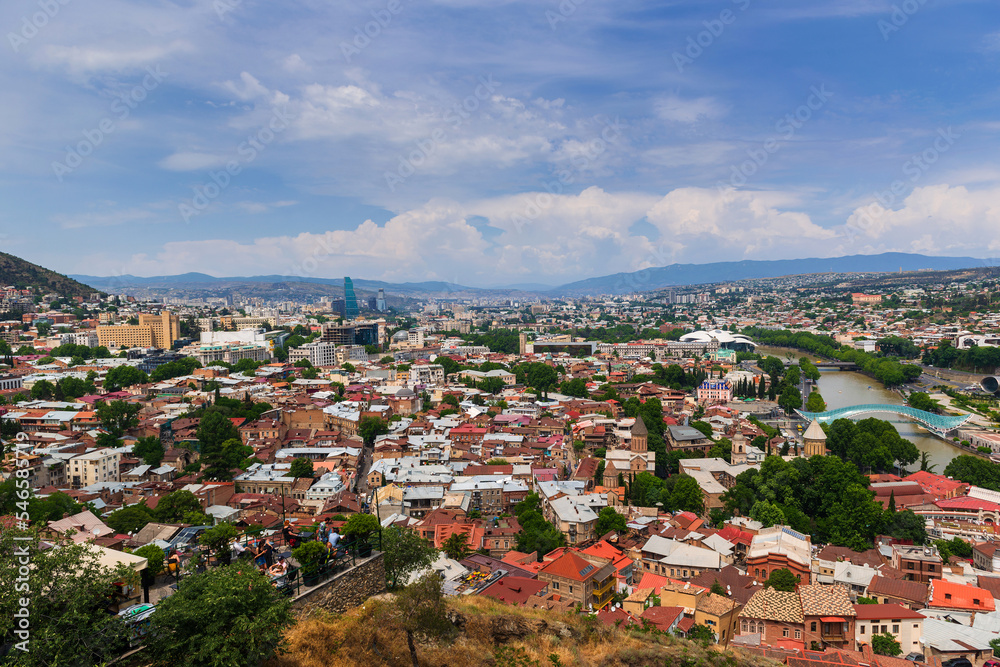 Amazing view on Tbilisi from above Amazing view on Tbilisi from above