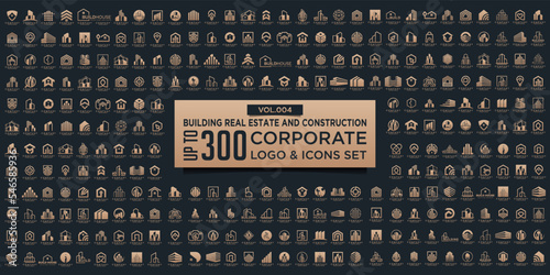 Set of Building, Real Estate, and Construction logo design inspiration.