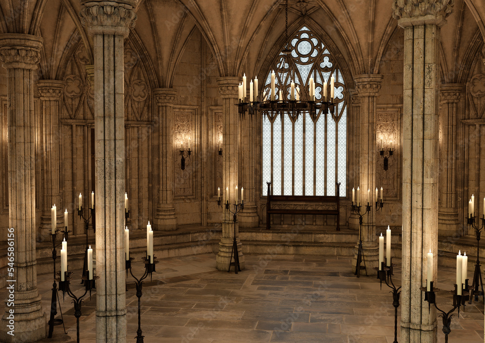 3D Rendering Gothic Castle