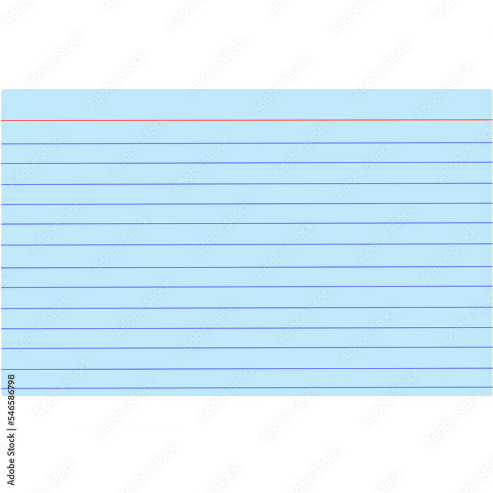 Blue Index Card