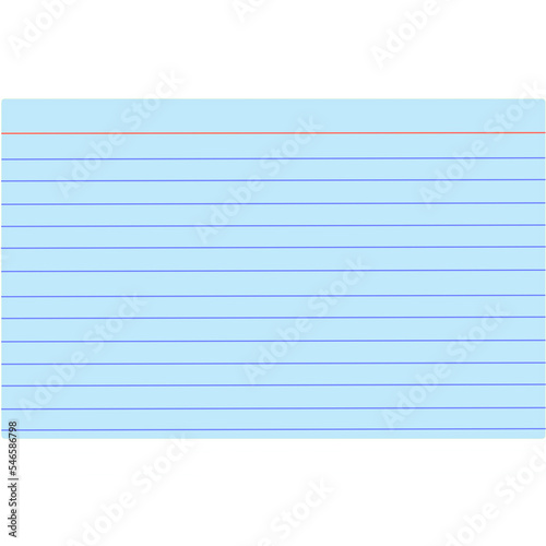 Blue Blank Index Card Note Card