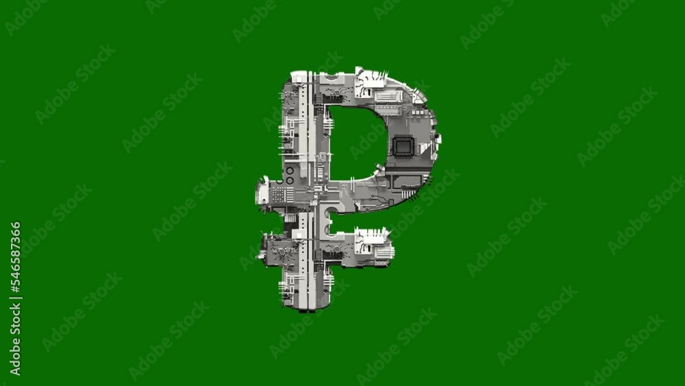 metal scrap innovation font on green screen, isolated - loop video