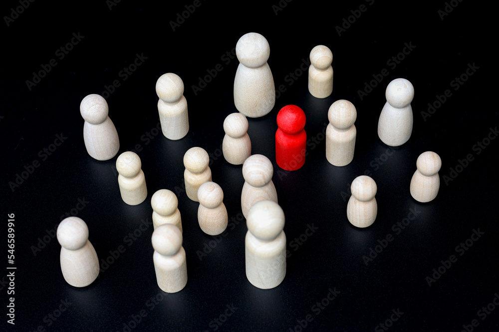 Stand out from the crowd and challenges to be different in unique way concept . Stand out from the crowd and challenges to be different in unique way concept .