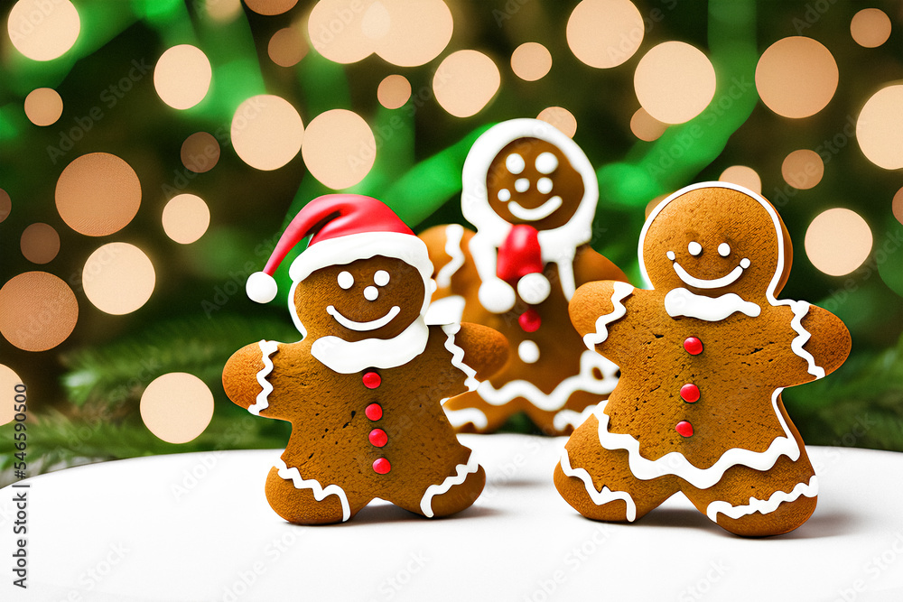 Christmas gingerbread Santa, delicious cookies