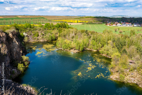 A disused quarry full of water in Rheinhessen/Germany