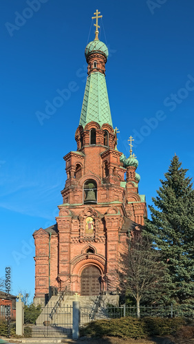 Obraz na płótnie Tampere, Finland. Orthodox Church of the Saint Alexander Nevsky and the Saint Nicholas. The church was completed in 1899. w salonie