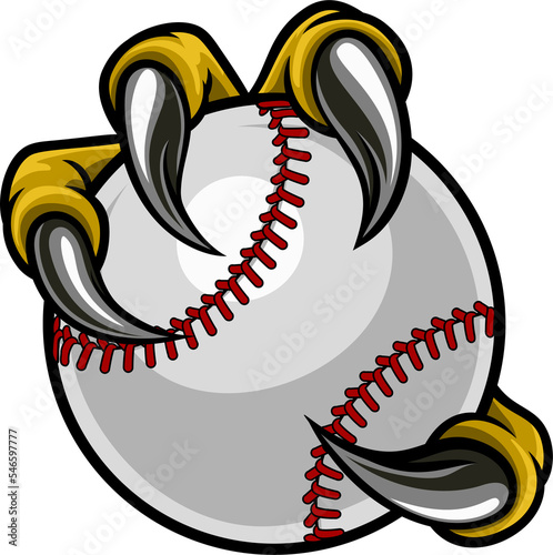 Eagle Bird Monster Claw Holding Baseball Ball photo