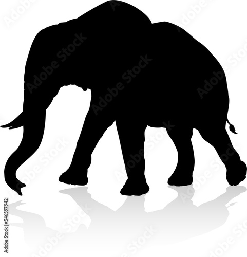 Elephant Safari Animal Silh...