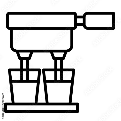 Double shot coffee icon, Coffee shop related vector