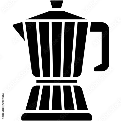 Moka pot icon, Coffee shop related vector