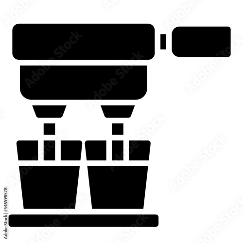 Double shot coffee icon, Coffee shop related vector