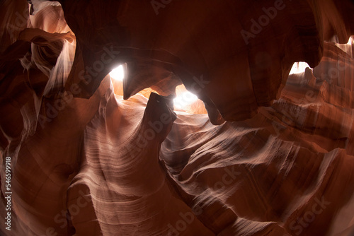 Curvy surface of amazing canyon photo