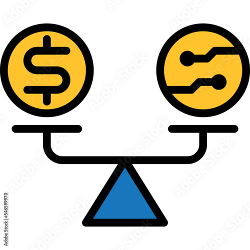stablecoin line filled icon