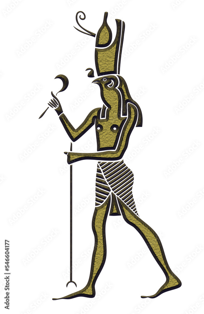 Horus - God of Ancient Egypt on transparent background Stock ...