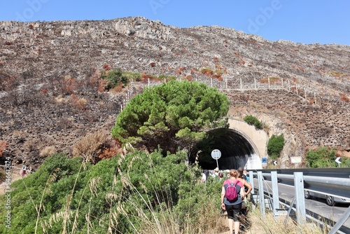 Gaeta - Escursionisti sul sentiero della Costa di Itri lungo la Via Flacca photo