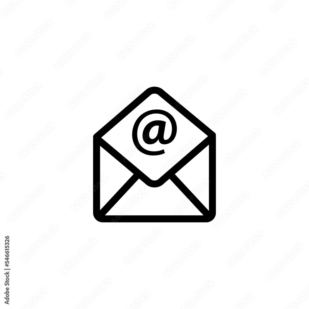E mail icon envelope icon vector logo design template