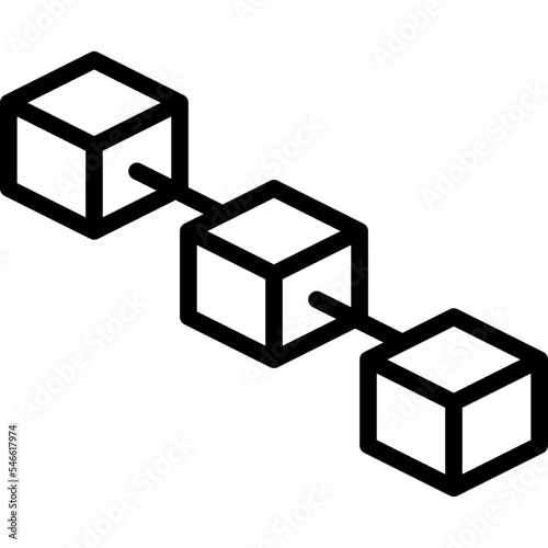 blockchain outline icon