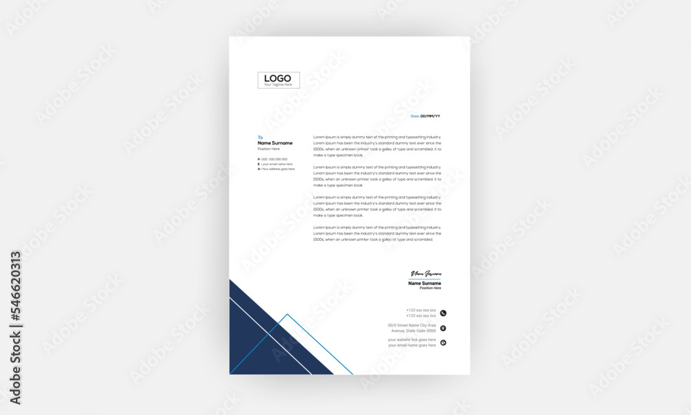 Business corporate Letterhead Template Design