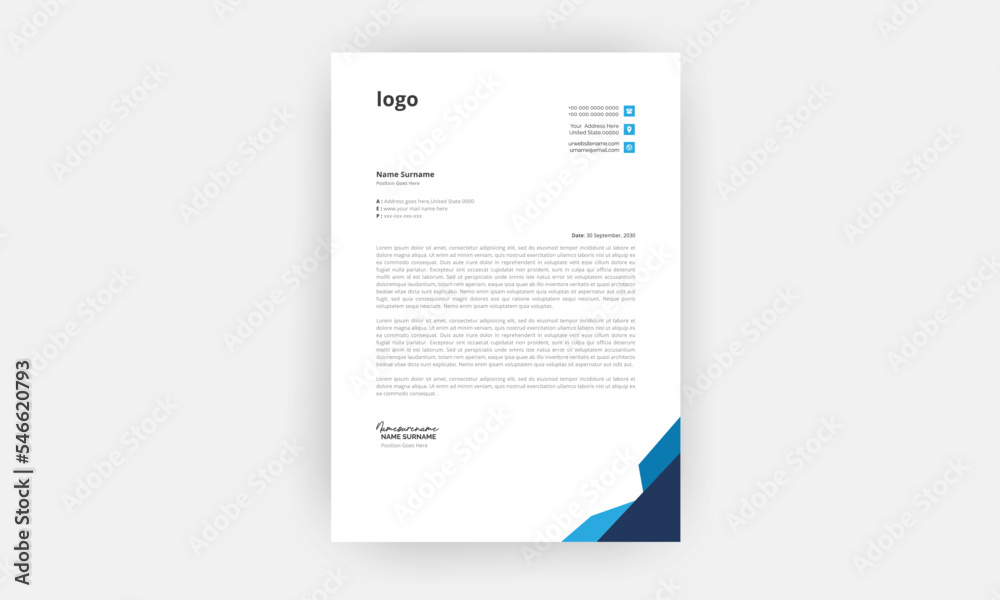 Business corporate Letterhead Template Design Business corporate Letterhead Template Design