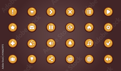 mobile game icons , user interface ui - ux