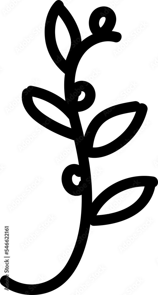 Fototapeta premium Beautiful template of branches with leaves