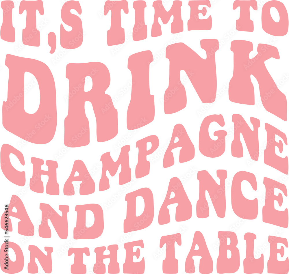 It's time to drink champagne and dance on the table. Groovy hippie 70s aesthetic.