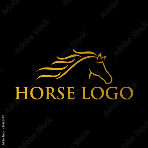 Horse Elegant Logo Symbol Design Illustration Vector