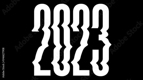 Hello 2023 typeface motion for greeting card and screen video promotion
