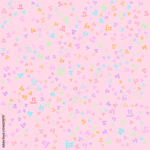 ILLUSTRATION ABSTRACT BACKGROUND SCATTERED DOODLE LINE FLAT COLOR DESIGN PATTERN VECTOR