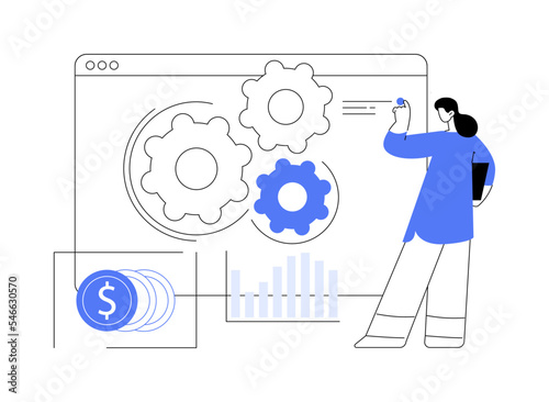 Business process automation abstract concept vector illustration.